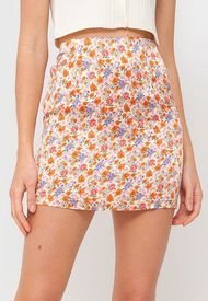 Falda Topshop Co-ord Slim Satin Multicolor - Calce Slim Fit