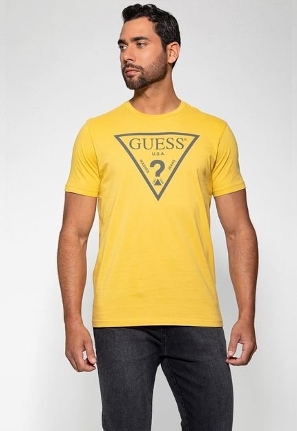 T-shirt Guess Masc Logo Triangulo Relevo - Marca Guess