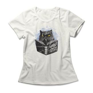 Camiseta Feminina Cats Domination - Off White