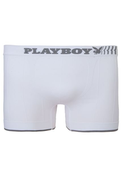 Cueca Boxer Playboy Basic Branca - Marca Playboy