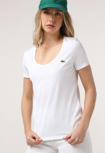 Camiseta Lacoste Lisa Off-White - Marca Lacoste