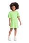 Vestido Infantil em Ribana Canelada para Menina Quimby Verde - Marca Quimby