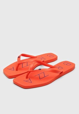 Chinelo BRIZZA Arezzo Quadrado Laranja Compre Agora Dafiti Brasil