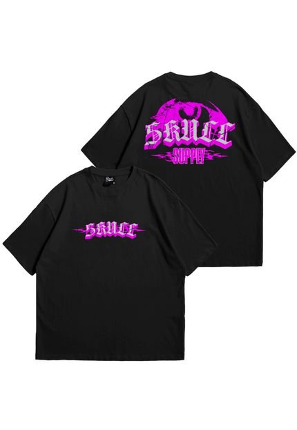 Camiseta Skull Clothing Oversized Grunge Eyes Preto - Marca Skull Clothing