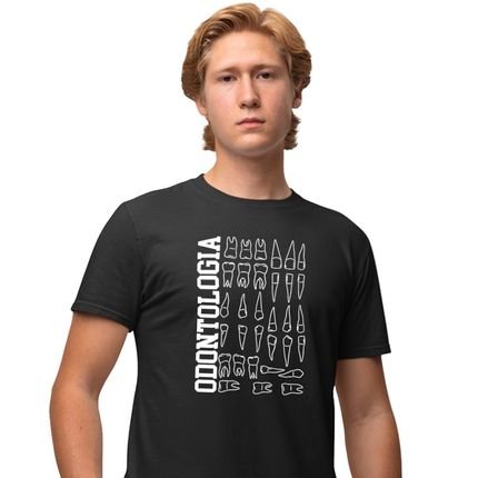 Camisa Camiseta Genuine Grit Masculina Estampada Algodão 30.1 Odontologia - P - Preto - Marca Genuine