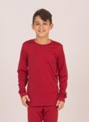 Blusa Térmica Infantil Menina Peluciada Gola alta Segunda Pele Manga Longa 6 ao 16 Lavin Kids 06-A  Bordô - Marca Lavin Basic