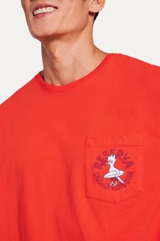 Camiseta Estampada Praia Surf Reserva Vermelho
