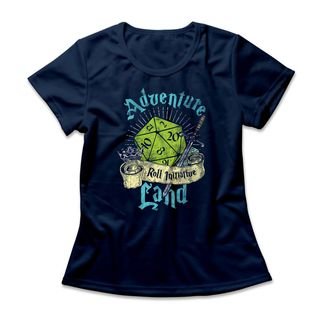 Camiseta Feminina Adventure Land - Azul Marinho
