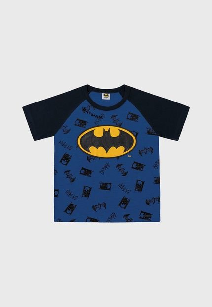 Camiseta Fakini Infantil Batman Azul/Preta - Marca Fakini
