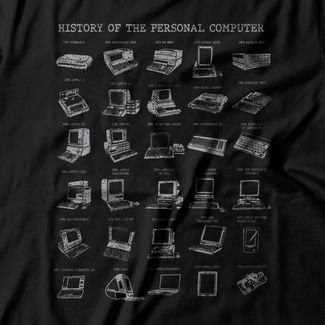 Camiseta Feminina Computer History - Preto