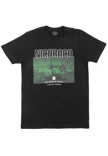 Camiseta Nicoboco Menino Estampada Preta - Marca Nicoboco