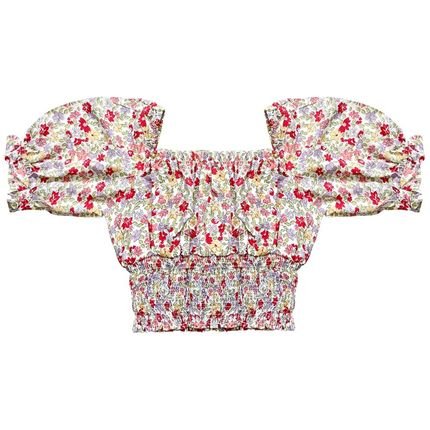 Blusa Juvenil Look Jeans Cropped Floral - Marca Look Jeans