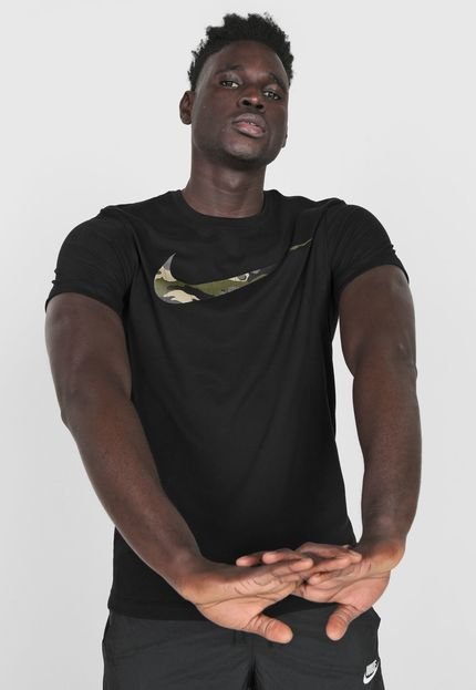 Camiseta Nike Df Camo Fi Preta - Marca Nike