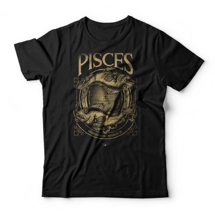 Camiseta Pisces - Preto - Marca Studio Geek 
