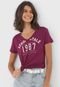 Blusa Aeropostale Lettering Roxa - Marca Aeropostale