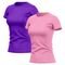 Kit 2 Camisetas Feminina Dry Fit Básica Lisa Proteção Solar UV Térmica Blusa Academia Esporte Camisa - Marca ADRIBEN