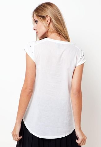 Blusa MNG Barcelona Darkness Off-White