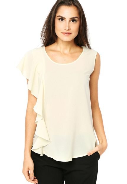 Blusa Canal Babados Amarela - Marca Canal