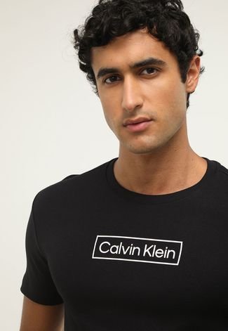 Camiseta Calvin Klein Logo Preta - Compre Agora