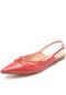 Sapatilha Couro Luiza Barcelos Slingback Coral - Marca Luiza Barcelos