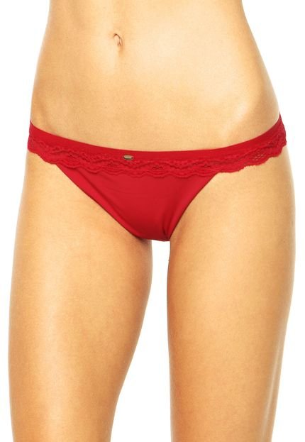 Calcinha Calvin Klein Underwear Tanga Micro Naked Vermelha - Marca Calvin Klein Underwear