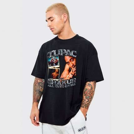 Camiseta Oversized preta Streetwear Off-Y - Marca Prison