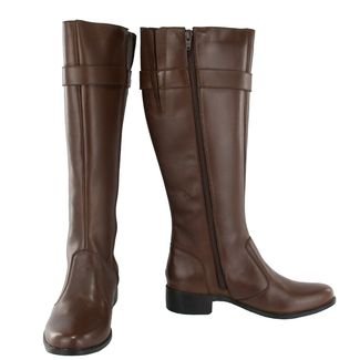 Bota Couro Montaria Cano Longo Metal Lancamento Agnes Veronez Marrom