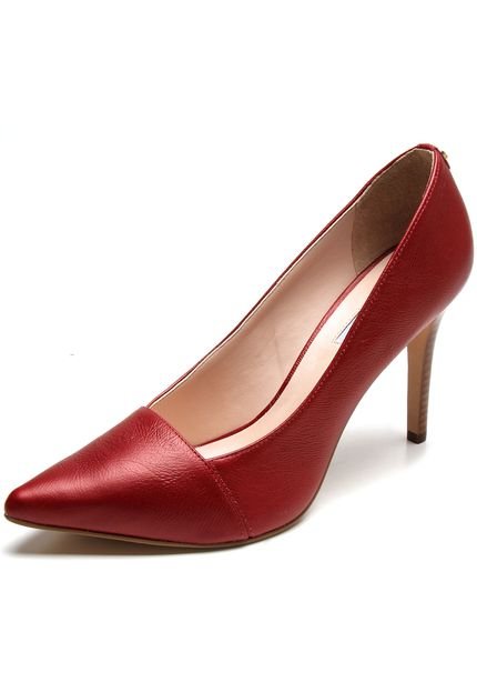 Scarpin Couro Jorge Bischoff Bico Fino Vermelho - Marca Jorge Bischoff