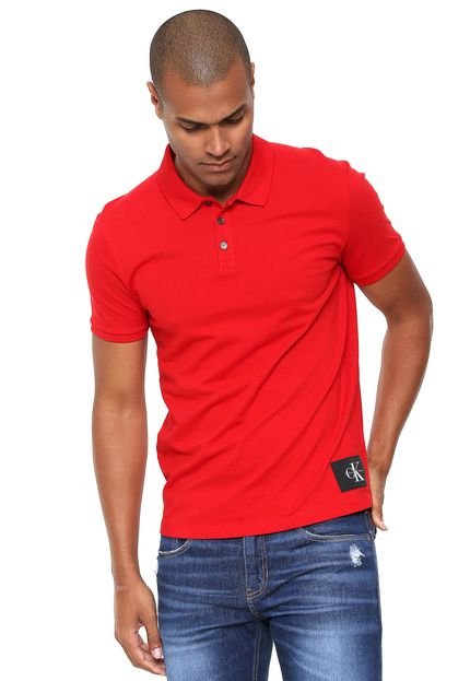 Camisa Polo Calvin Klein Jeans CKJ Etiqueta Vermelha - Marca Calvin Klein Jeans