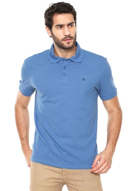 Camisa Polo Forum Lisa Azul - Marca Forum