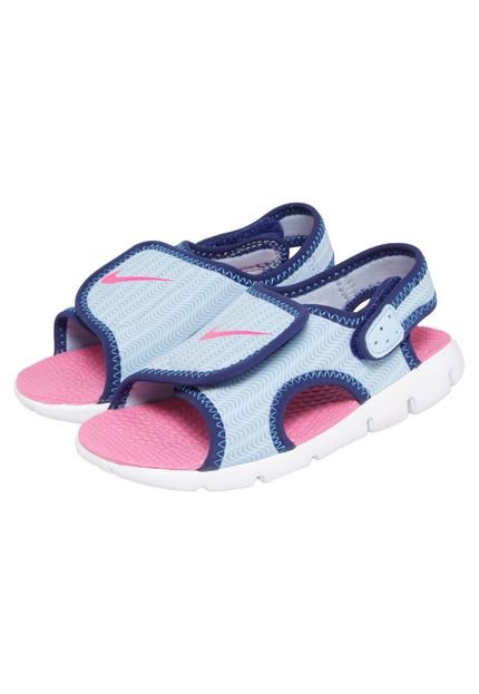 Sandália Nike Sunray Adjust 4 (TD) Infantil Azul/Rosa - Marca Nike