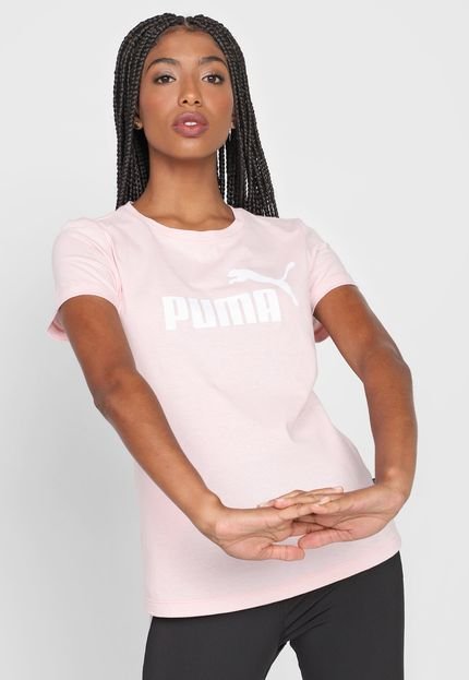 Camiseta Puma Ess Logo Rosa - Marca Puma