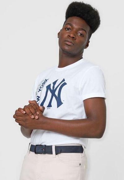 Camisa Blanco-Azul MLB New York Yankees - Compra Ahora