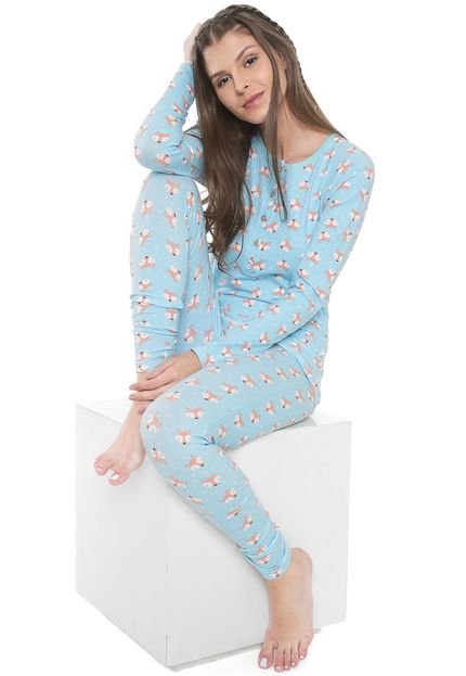 Pijama Laibel Estampado Azul - Marca Laibel