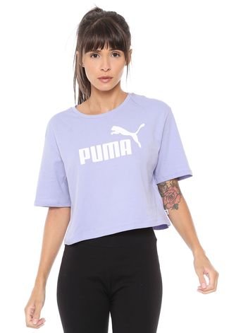 novia Decano hipoteca Camiseta Cropped Puma Essentials Roxa - Compre Agora | Kanui Brasil
