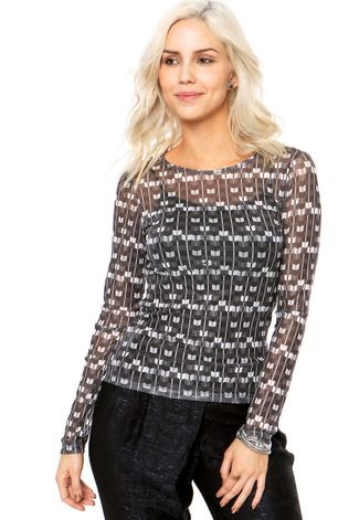Blusa Lucy in The Sky Tule Cinza