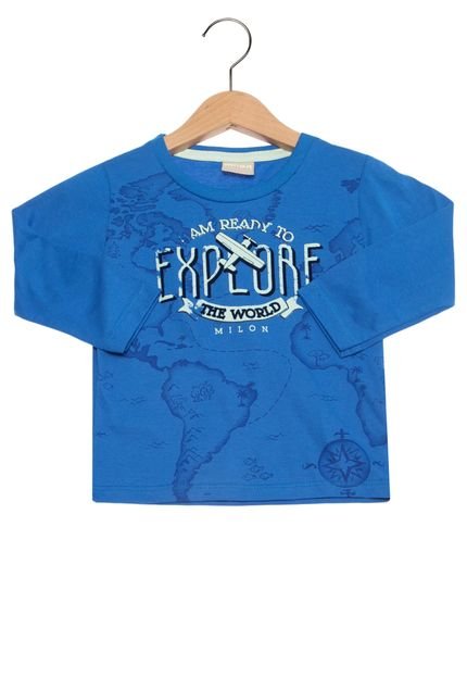 Camiseta Milon Explore Infantil Azul - Marca Milon