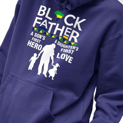 Blusa Moletom Genuine Grit Masculino Estampado Algodão 30.1 Black Father - Azul Marinho - Marca Genuine