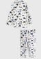 Pijama Tip Top Infantil Estampado Off-White/Azul - Marca Tip Top