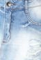 Saia Jeans My Favorite Thing(s) Reta Destroyed Azul - Marca My Favorite Things