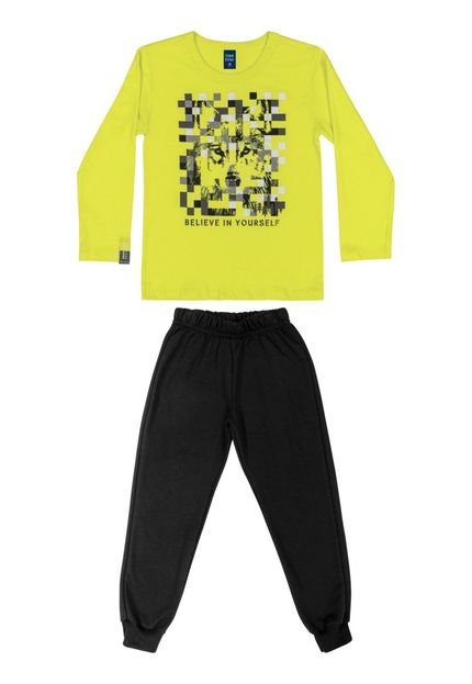 Conjunto Camiseta e Calça Infantil Menino Bee Loop Verde - Marca Bee Loop