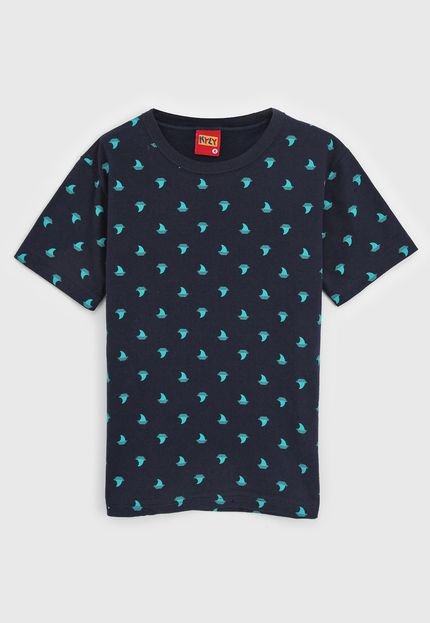 Camiseta Kyly Infantil Tubarão Azul-Marinho - Marca Kyly