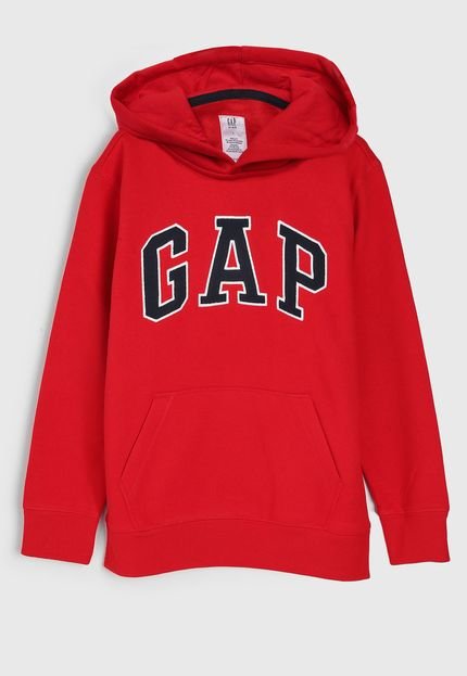 Blusa de Moletom GAP Infantil Logo Vermelha - Marca GAP