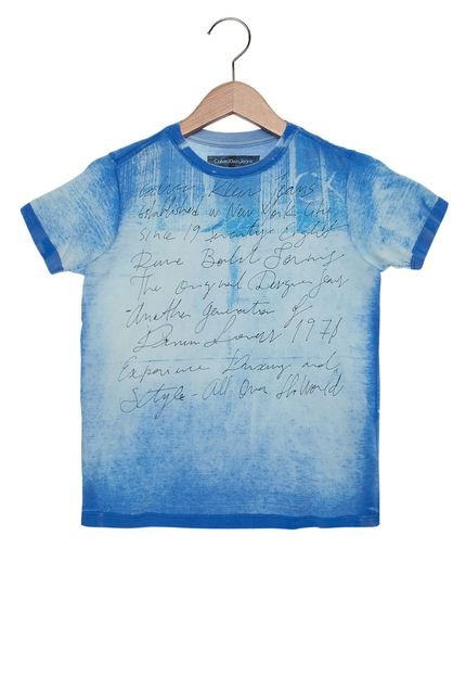 Camiseta Calvin Klein Kids Estampa Azul - Marca Calvin Klein Kids