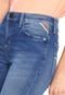 Calça Jeans Replay Skinny Estonada Azul - Marca Replay