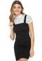 Vestido Sarja Calvin Klein Jeans Curto Fivela Preto - Marca Calvin Klein Jeans