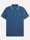 Polo Fred Perry Masculina Piquet Regular White Blue Twin Tipped Azul - Marca Fred Perry