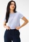 Camiseta Cropped Aeropostale Reta Logo Azul - Marca Aeropostale