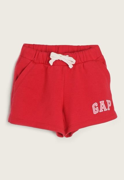 Short Infantil GAP Logo Vermelho - Marca GAP