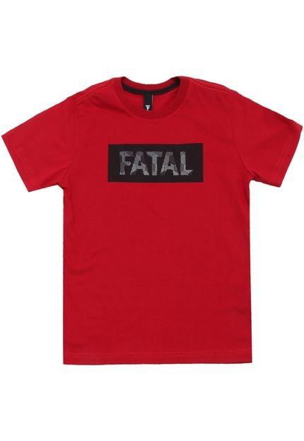 Camiseta Fatal Menino Frontal Vermelha - Marca Fatal